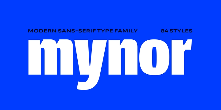 Пример шрифта Mynor